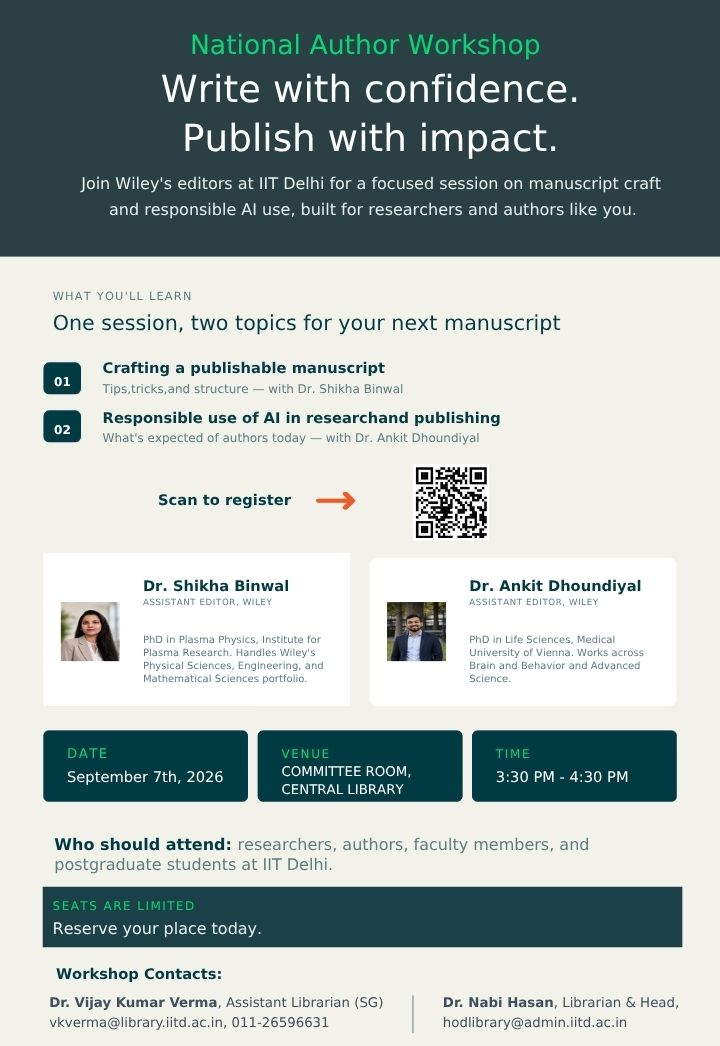 National Author Workshop "Write with confidence. Publish with impact"