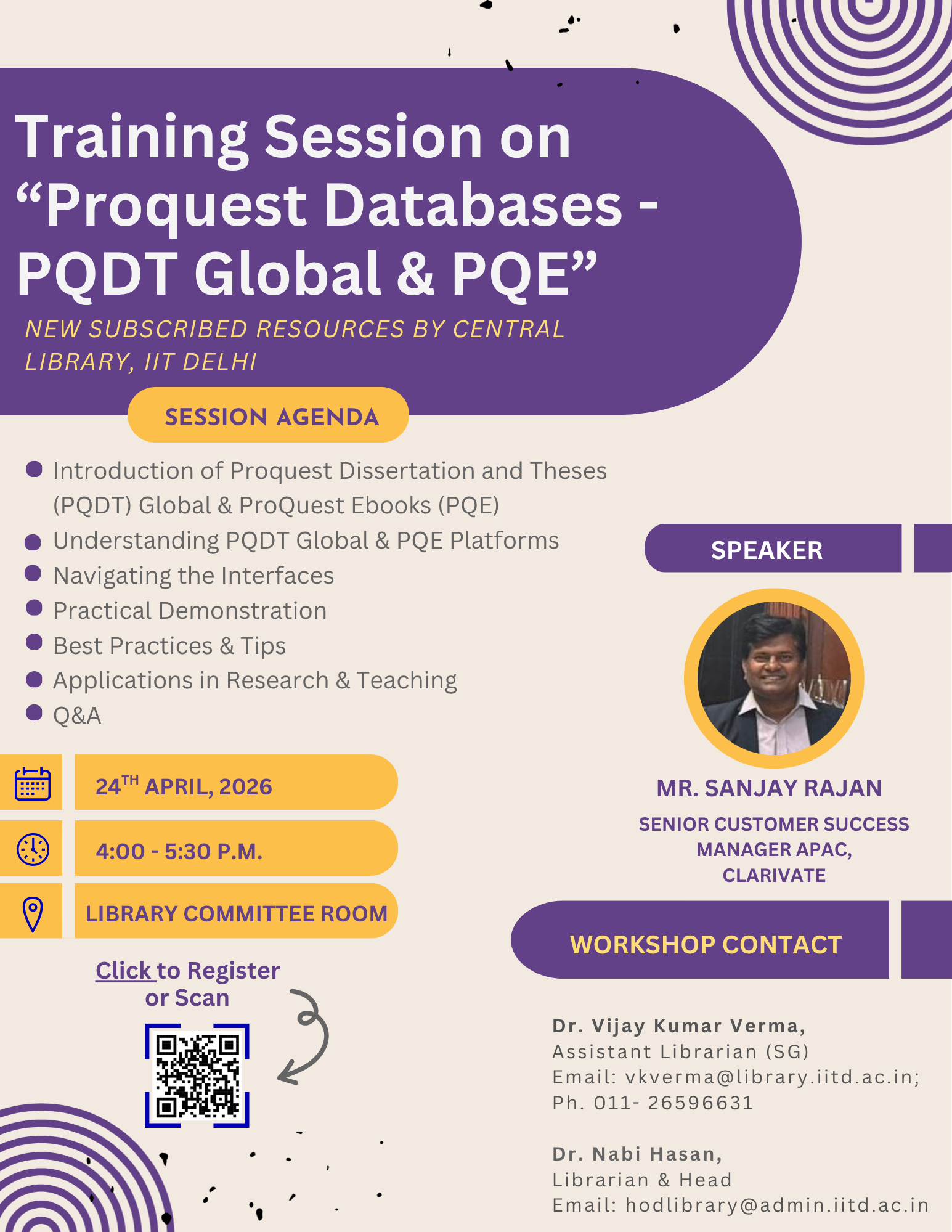 Training Session on Proquest Databases - PQDT and PQE