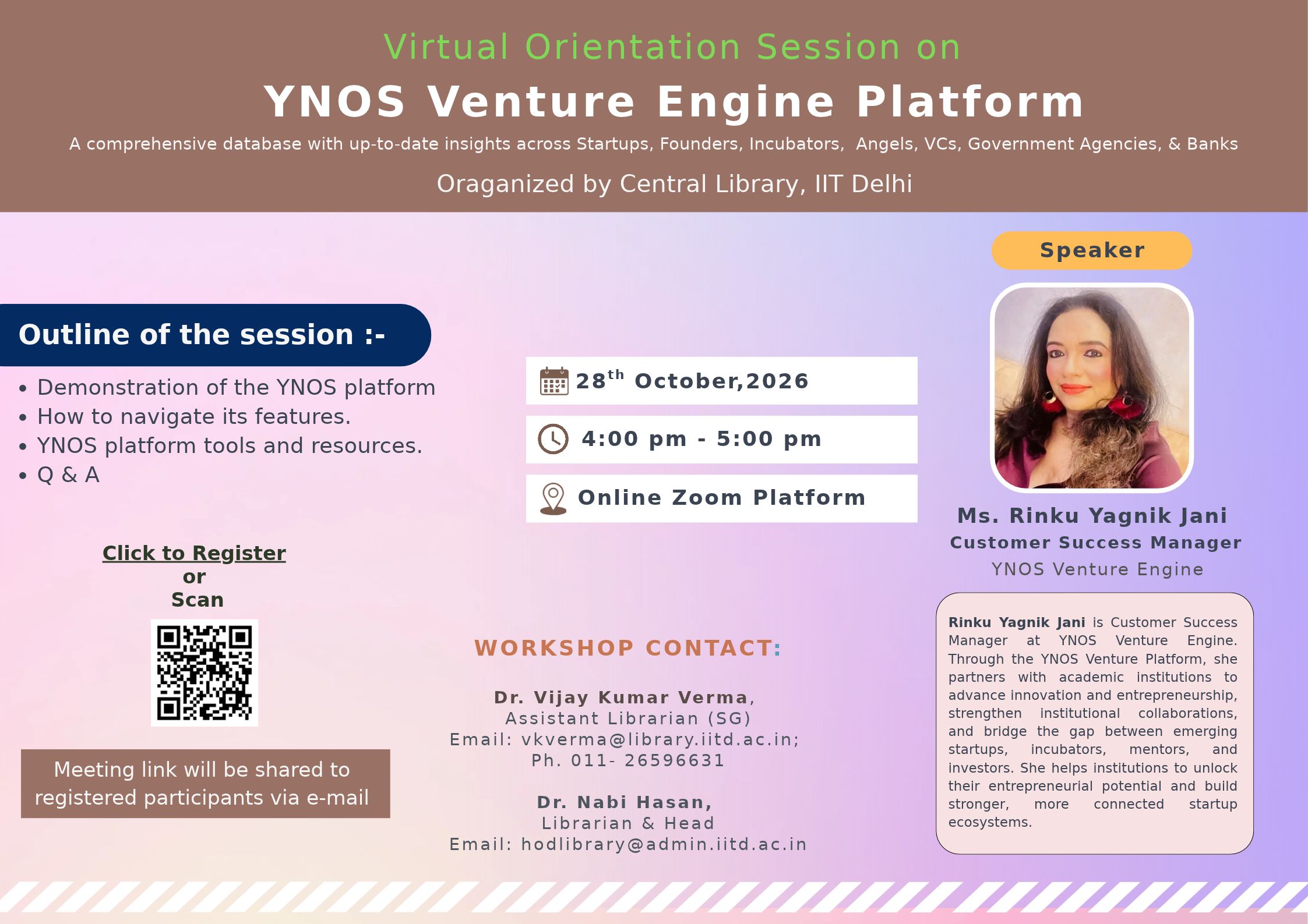 Virtual Orientation session on YNOS venture engine platform